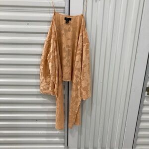 Elegant Lace Women Top in Peach